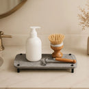 Bandeja Decorativa Lavabo De Diatomita Cor Cinza Lua