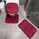 Kit 3 Peças De Banheiro Desenhado (Liso) Com Antiderrapante