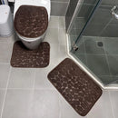 Kit 3 Peças De Banheiro Desenhado (Liso) Com Antiderrapante
