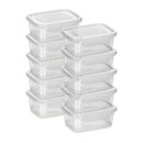 Kit 10 Marmita fitness Potes 800ml Travas Laterais/organizadores de alimentos vasilhas.