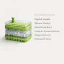 Máquina De Gelo/Molde De Cubo Caixa De Armazenamento Com Tampa Dupla Camada