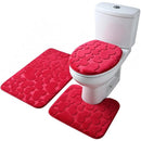 Kit 3 Peças De Banheiro Desenhado (Liso) Com Antiderrapante