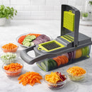 Fatiador de Legumes 16 em 1 Cortador/Ralador/Picador Multifuncional com Lâminas Inox