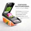 Fatiador de Legumes 16 em 1 Cortador/Ralador/Picador Multifuncional com Lâminas Inox